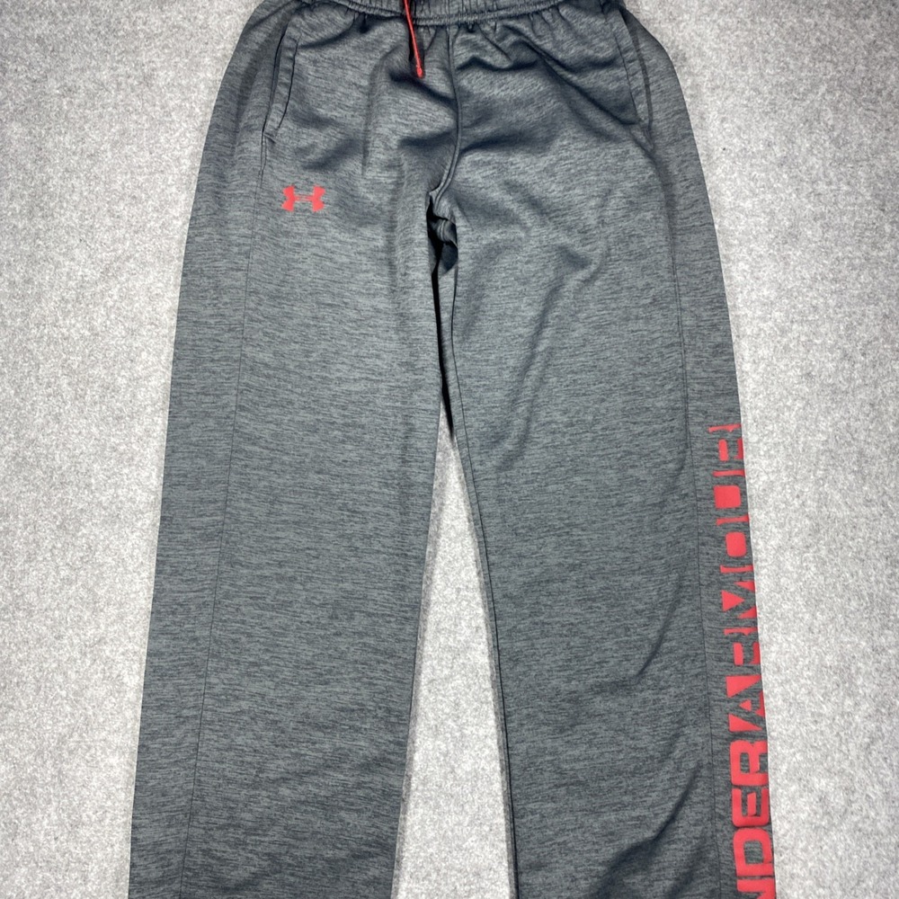 Under Armour Boys Cold Gear Loose Fit Joggers Grey Youth Large YLG Active Pants